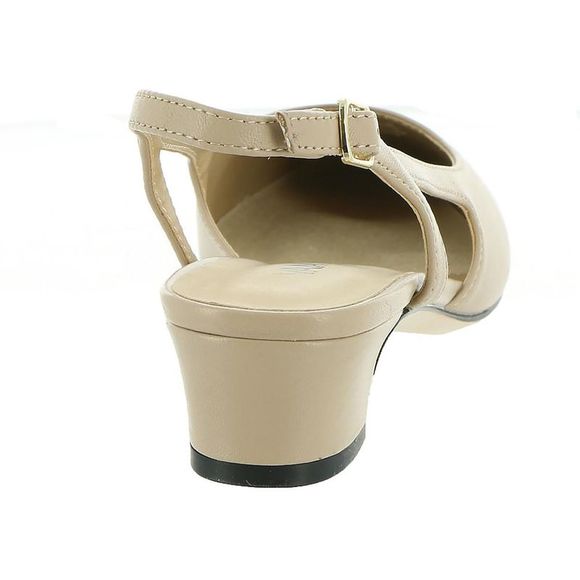 VANELi Womens Aliz Beige Leather Slip On Dress Slingback Heels Shoes NWT - Picture 4 of 4